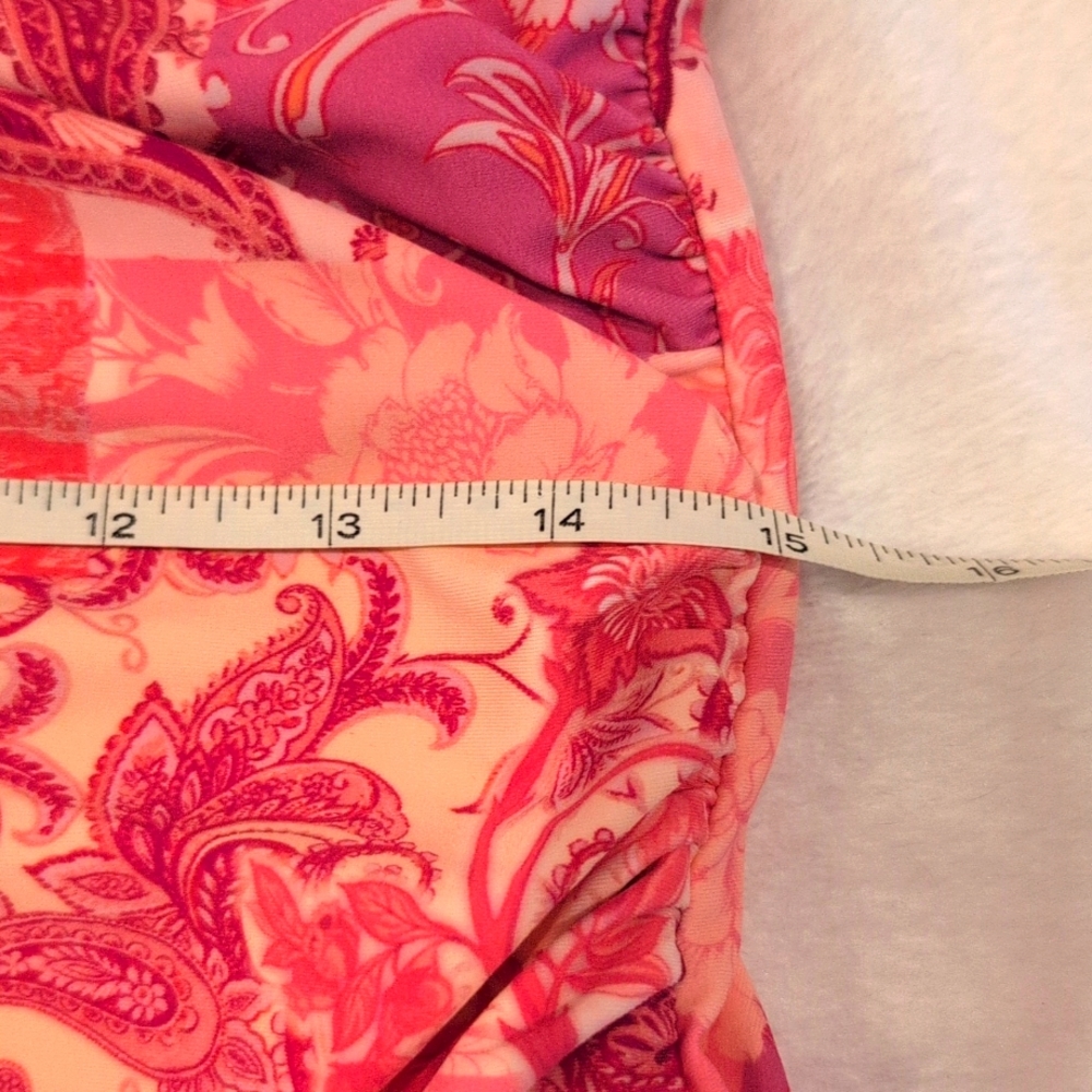 Cupshe Pink and Orange Tie-Shoulder Floral One-Piece - Picture 5 of 6